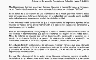 MISSATGE DEL PRESIDENT DE C.L.I.P.S.A.S. EN EL DIA INTERNACIONAL DE LA DONA