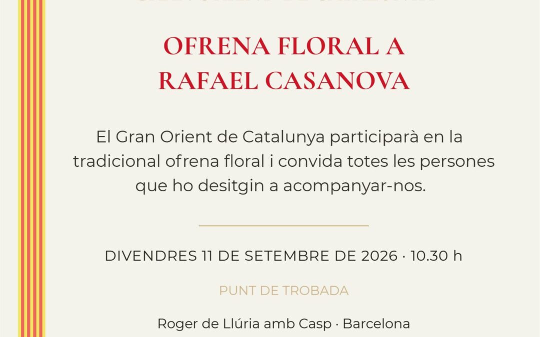 OFRENA FLORAL A RAFAEL CASANOVA